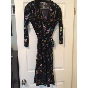H&M midi floral wrap dress!
